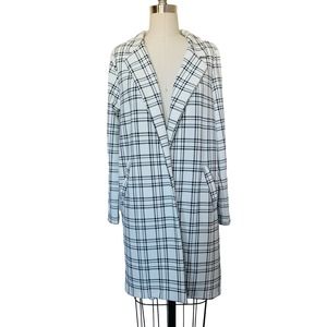 Mello'day Black and White Plaid Jacket Size L